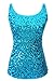 Cutiefox Women's Sequin Sparkle Tank Top Vest Tops Sleeveless Shirt