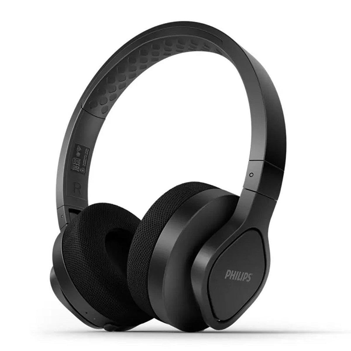 PHILIPS TAA4216BK Kabellose On-Ear-Bluetooth-Sport-Kopfhörer | Leicht und Robust | Waschbare Ohrmuschelpolster | IP55-Schutz vor Staub und Wasser | Bis zu 35 Stunden Spielzeit | Schwarz