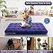Inflatable Twin Air Mattress with Pump & Pillow - Comfort Single Blow Up Airbed with Patch Kit as Camping Air Mattresses, Portable Air Bed for Guests/Family/Outdoor, Holiday Present for Men/Women