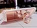 Galaxy S9 Plus Case,Lozeguyc Crystal Rhinestone Mirror Glass Case Bling Diamond Soft Rubber Makeup Case for Samsung Galaxy S9 Plus with Detachable 360 Degree Ring Stand--Rose Gold
