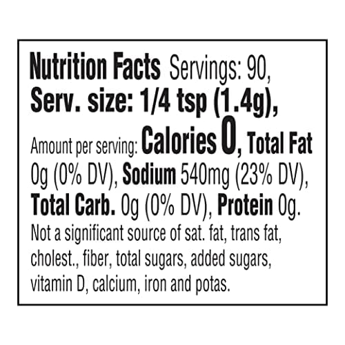 AMAZON FRESH, SEA SALT ADJUSTABLE GRINDER, 4.5 OZ
