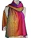 NYFASHION101 Elegant Colorful Paisley Soft Pashmina Scarf Shawl Wrap NBH1401Y - Light Rainbow 07