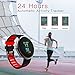 Fitness Tracker Paick Activity Tracker Heart Rate Monitor Blood Pressure Smart Bracelet Bluetooth Wristband Sleep Monitor Call Reminder Waterproof Smart Watch for IOS Android Black + Red Band