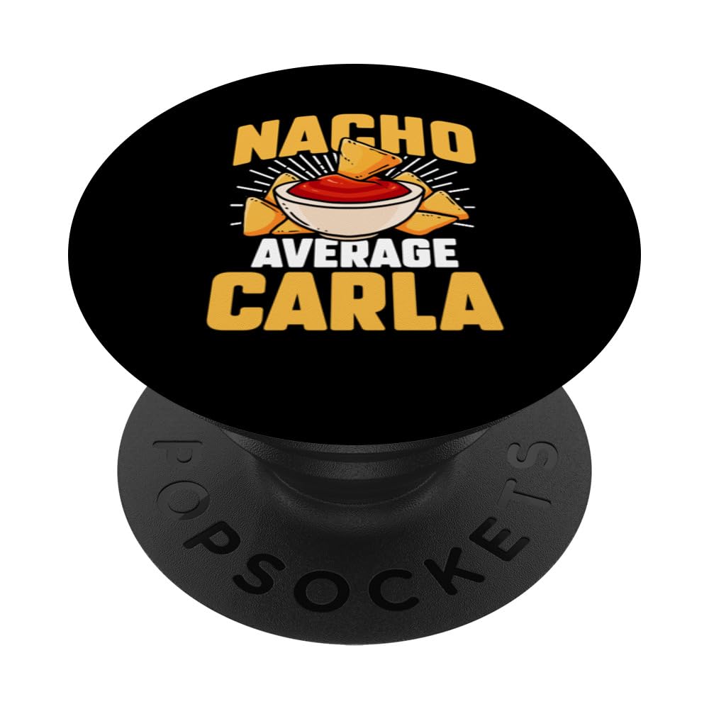 Funny Taco Personalized Name Nacho Average Carla PopSockets Swappable PopGrip