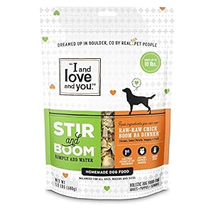 Image of "I and love and you", Stir & Boom Dehydrated Freeze Dried Raw Dog Food, Chicken, 1.5-Pound Bag