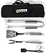 Stainless Steel Grilling Set - Features a Spatula, Tongs and Fork - Perfect for the Grill, BBQ or in the Kitchen - Craft Gorgeous, Barbecue Every Time - BONUS: Silicone Basting Brush + Storage Case
