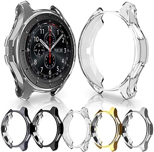 iTerk Case Compatible Samsung Gear S3 Frontier SM-R760 /Classic, Soft TPU Plated All-Around Cover Protective Bumper Silicone Rubber Shell Compatible Samsung Gear S3 Frontier/Classic Smartwatch