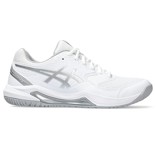ASICS Women's Gel-Dedicate Tennis Shoes, 7, White/Pure Silver in - Main Image