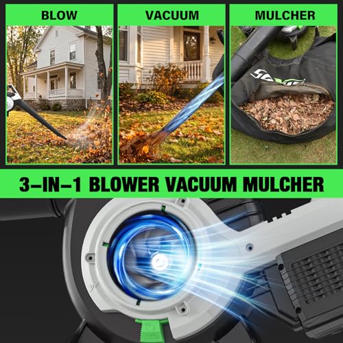 SOYUS 40V Cordless Leaf Blower & Vacuum 3-in-1, Leaf Vacuum for Yard, photo 12