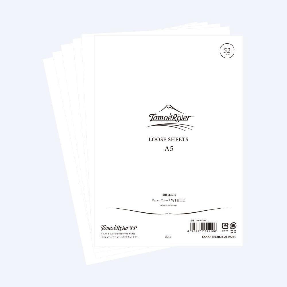 Amazon Com Tomoe River Fp Loose Sheet 5 85 X 8 27 100 Sheets Pack White Tmr A5p W Office Products