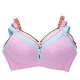 Anmengte Womens Seamless Push Up Nursing Bra Comfort Sleep Maternity Bralette (40, 04 (3 Pack))