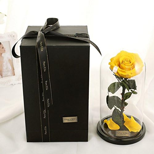 Para Ella Rose, Eternal flower,Luxury gift box great gift idea for valentine's day,Mother's day,Thanksgiving day,Christmas, Birthday,Anniversary creative ornaments-yellow