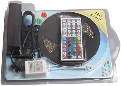 LED Strip Light Kit, KOYA Water-resistant Flexible Multicolor 5050 RGB Lighting + 12V5A Power Adapter + 44 Key Remote Control. For Holiday/Home/Store/Party/Indoor/Outdoor Decoration