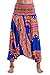 Harem Pants Unisex Dashiki Jumpsuit Harem Pants for Men & Women in Blue