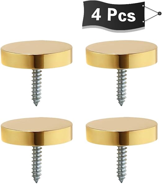 Amazon Com Alise 4 Pcs 1 Inch Dia Brass Mirror Screws Cap Cover