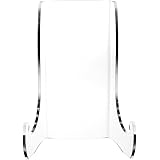Plymor Clear Acrylic Flat Back Easel with Shallow Support Ledges, 7.5" H x 5.375" W x 4.25" D
