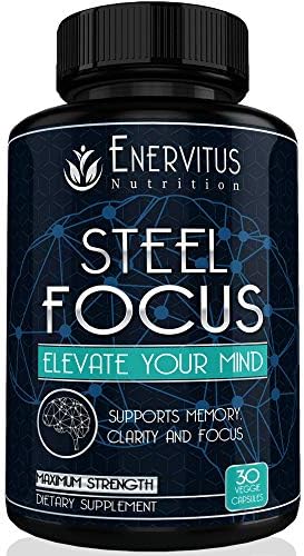 Super Strength Natural Brain Booster Nootropic Supplement with Free Bonus to Support Focus, Energy, Memory & Mental Clarity - High Quality Ingredients, St. John's Wort, Ginkgo Biloba & More.