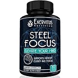 Super Strength Natural Brain Booster Nootropic Supplement to support Focus , Energy, Memory &amp; Mental Clarity - High Quality Formula of Ingredients, St. John's Wort, Ginkgo Biloba &amp; More, 30 Capsules