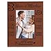 KATE POSH 3rd Anniversary, 3rd Wedding Anniversary, 3 Years Anniversary, Three Years of Marriage, Third Anniversary Engraved Rawhide Leather Picture Frame (5x7 Vertical)