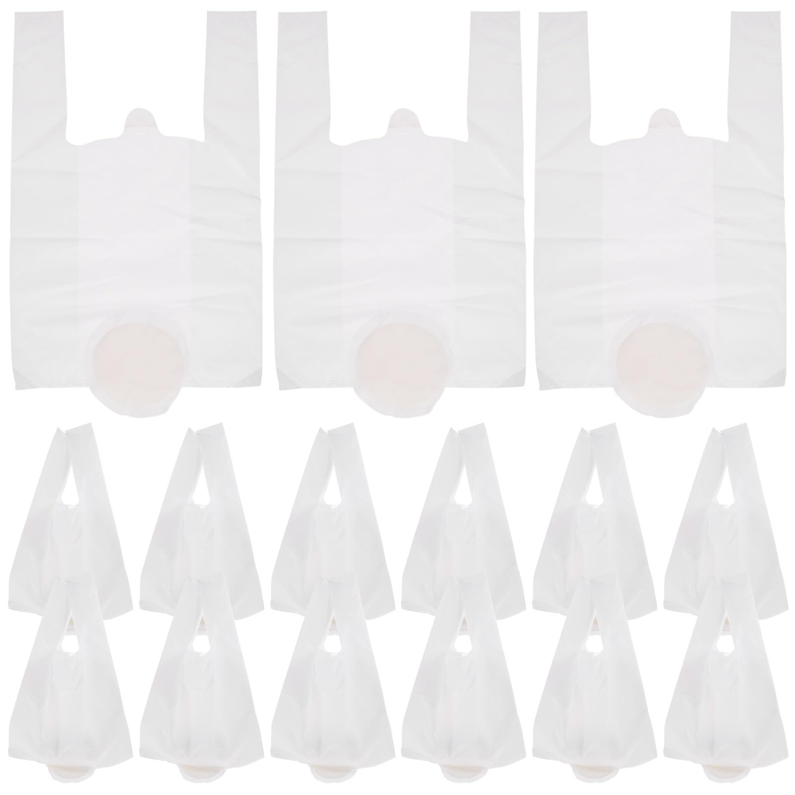 Healifty 35PCS Disposable Commode Liners Pail Bags with Super Absorbent Pads