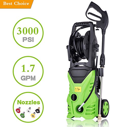 Buy Homdox HX5083 3000 PSI Electric Pressure Washer,1800W Rolling