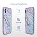 VELVET CAVIAR Compatible with iPhone Xs Max Case Marble for Women & Girls - Cute Protective Phone Cases (Pink Iridescent Holographic Blue)