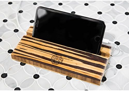 Phone stand Dad Boyfriend Personalized Men Charging Station Monogram Initials Gift for Him iPhone Galaxy Smartphone Organizer Tiger Stripe