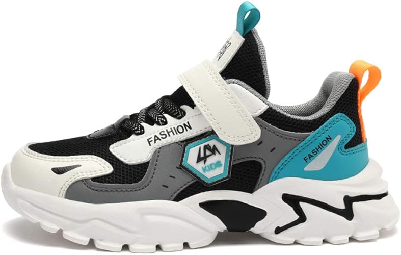 Amazon Atoeti スニーカー キッズ 子供靴 運動靴 男の子 女の子 軽量 通気 柔軟 滑り止め スポーツシューズ 通学履き カジュアルシューズ クッション性 メッシュ ピンク 黒 ブラック Atoeti シューズ バッグ