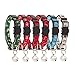 PUPTECK Christmas Cat Collar with Bell 6 Packs Breakaway - Soft Adjustable Kitten Kitty Collars for Small Pet Puppy Bunny with Safety Release Buckle