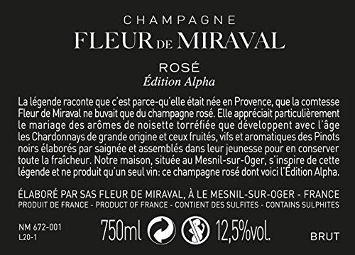 Fleur de Miraval Champagne Brut Rosé in edler Geschenkverpackung (1x 0,75l) – Bild 5