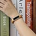 iGK Leather Replacemnt Bands Compatible for Fitbit Alta and Fitbit Alta HR, Genuine Leather Wristbands with Stainless Steel Buckle Bamboo-Grain