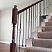 Affordable Stair Parts - Stair Railing Iron Balusters (Contractor Pack of 5) Single Basket Stair Metal Balusters - 1/2