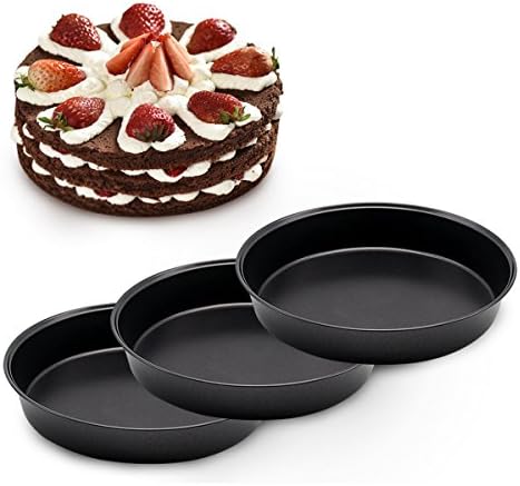 TFLASH Cake Pan Set, Round Performance 8.5 Inches Layer Cake Pans - Set of 3
