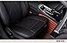 EDEALYN (2PCS PU Leather Car seat Cover Car Accessories Car Seat Protector Seat Covers Universal Car (19.7 inches deep × 20.87 Wide)(Black-N)