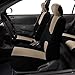 FH GROUP FH-FB050115 Full Set Flat Cloth Car Seat Covers Beige Color- Fit Most Car, Truck, Suv, or Van