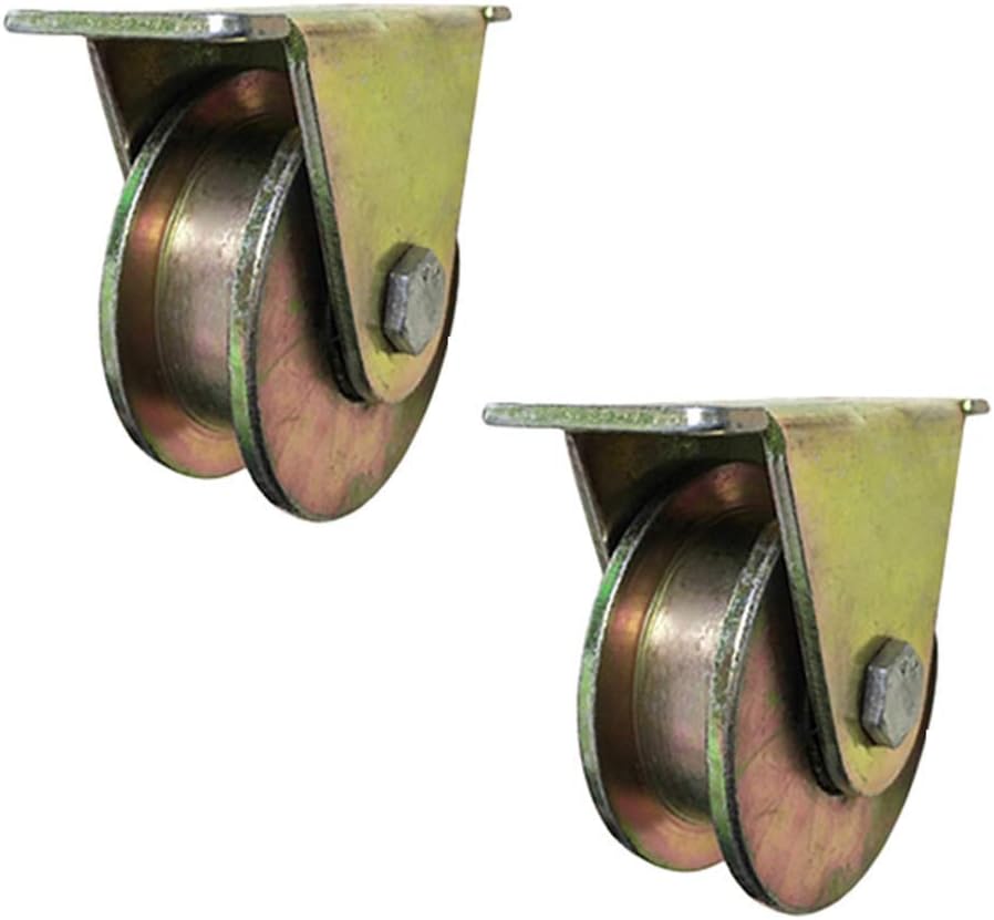 2 HGroove Steel Caster Wheel, Heavy Duty Rigid Wheels, Directional