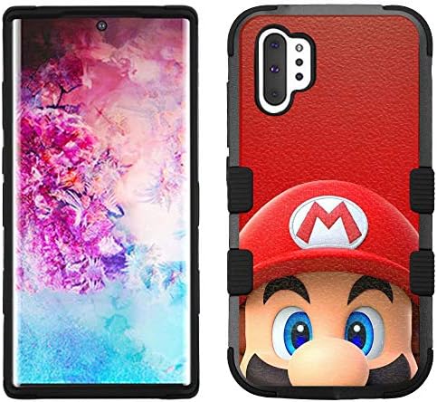 Galaxy Note 10 Plus Case, Hard+Rubber Dual Layer Hybrid Heavy-Duty Rugged Impact Cover Case for Samsung Galaxy Note 10 Plus (6.8") - Super Mario #RB