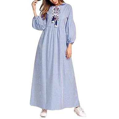 Floral Embroidery Plus Size Robes Floor Length Lace Up Long