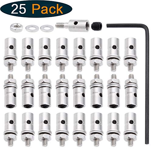 Hobbypark 25pcs Adjustable Pushrod Connector Linkage Stoppers D1.3mm RC