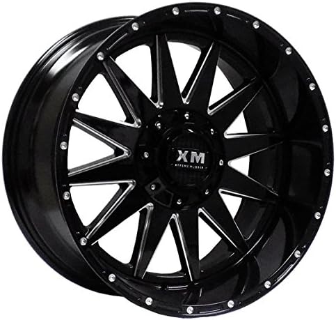 XTREME MUDDER XM-312 A0098 18X9-12 5X114.3+5X127 C.B 78.10 GLOSS BLACK MILLED EDGE