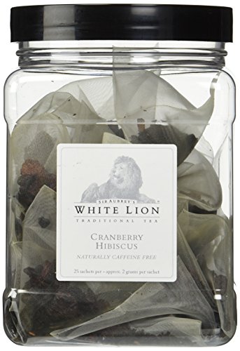 Cranberry Hibiscus Fine Herbal Tea, 25 Sachets, White Lion Tea