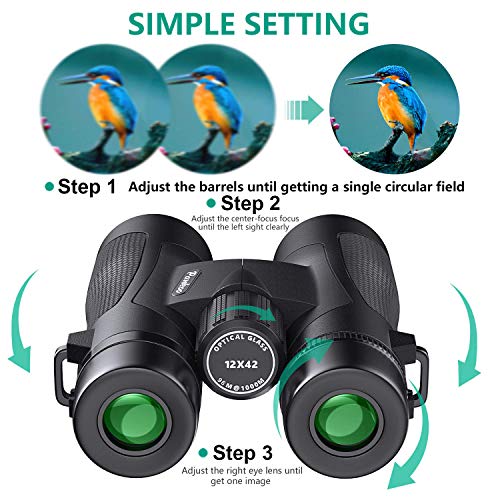 10x50 Powerfull Binoculars for Adults with Low Light Night Vision,Large