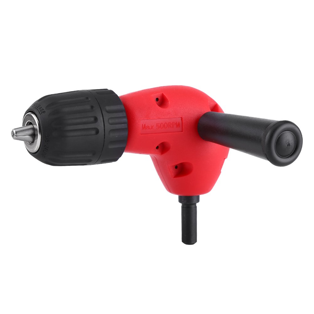 Angle Drill-Electric Drill Right Angle 90 Degree Bender Plastic Chuck 9.5mm Round Shank Keyless Chuck Power Tool Accessories