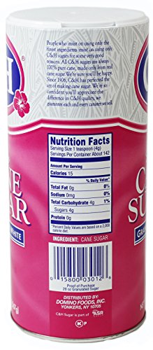 image for C&H Pure Cane Granulated Sugar, 20 Oz Easy Pour Reclosable Top Caniste