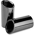 Dsycar Stainless Steel Exhaust Tip Pair, Compatible with Audi Q5/A4/A4L/A3, Compatible with VW CC 2012-2015/ Passat 1.8T 2.0T 2011-2015 / Tiguan 2011-2015 (Black)