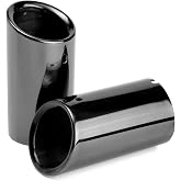 Dsycar Stainless Steel Exhaust Tip Pair, Compatible with Audi Q5/A4/A4L/A3, Compatible with VW CC 2012-2015/ Passat 1.8T 2.0T 2011-2015 / Tiguan 2011-2015 (Black)