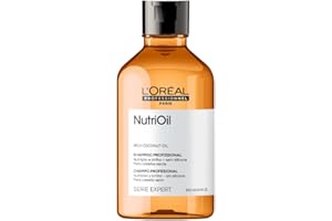 L'Oréal Professionnel NutriOil, Shampoo de Nutrição Intensa com Óleo de Coco, Ideal para Cabelos Secos e Sem Brilho, Limpeza Suave, Mais Maciez e Brilho 300ml