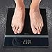 RIVIO Bathroom Weight Scale Digital Scale High Precision Scales for Body Weight with Step on Technology and Large LCD Backlit Display, 6mm Tempered Glass, 440 pounds (Black)