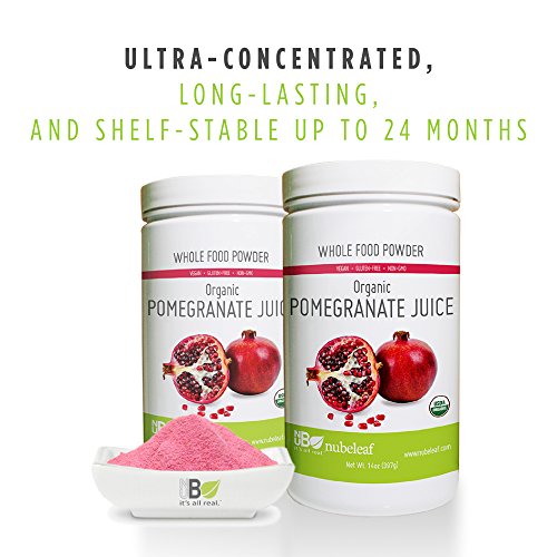 Nubeleaf Pomegranate Juice Powder - Non-GMO, Gluten-Free, Raw, Organic, Vegan Antioxidant Source - Single-Ingredient Nutrient Rich Superfood for Cooking, Baking, Smoothies (14oz) - Thumbnail 5