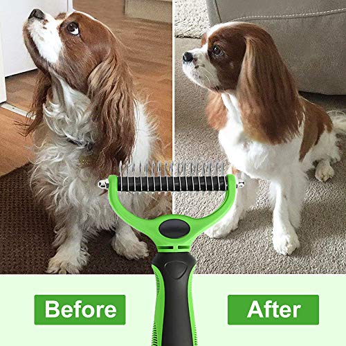 Dog Brush, Dog Brush for Matted Hair, Pet Undercoat Brush for Cat & Dog, Dog Shedding Brush, Efficiently Removes Tangles, Knots, and Mats, Easy to Clean, Hair Type - Thumbnail 6